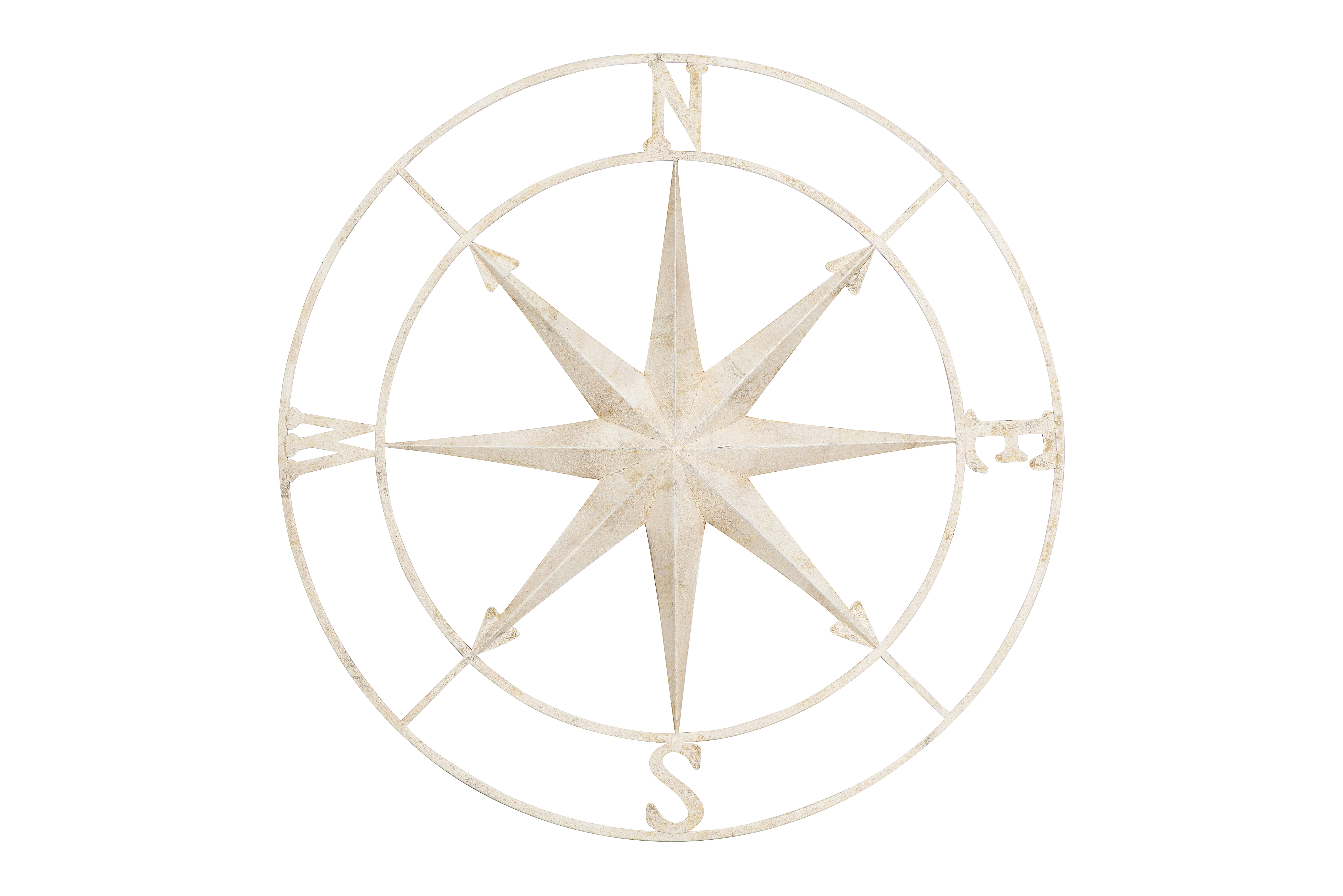 Metal Wall Decor Compass Country Western Rustic 30" Wedding Office Gift New