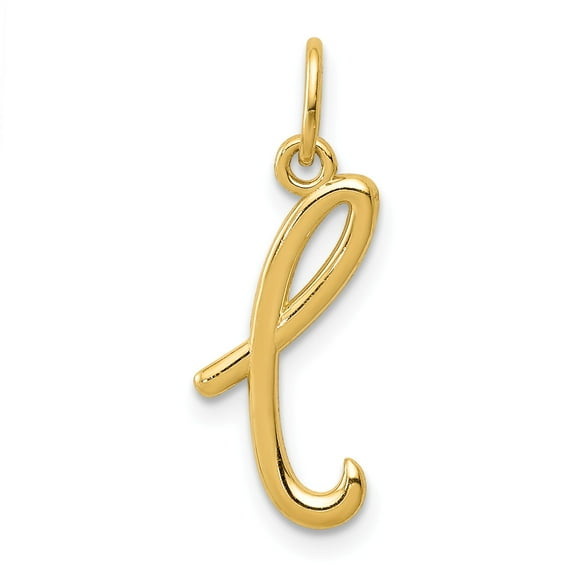 14k Yellow Gold Initial Charm