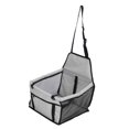 thumbnail image 3 of Asiento de coche para mascotas, impermeable, transpirable, evita resbalones, correas ajustables, cesta de coche para perros con correa de seguridad para cachorros y gatos, color gris, 3 of 9