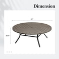thumbnail image 4 of Vicllax 9-Pcs Round Outdoor Patio Dining Set Table and Chair Modern Style Metal for Deck Garden, 4 of 7