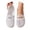 stag126-White, variant on BRICH Mary Jane Flats for Women Perforated Round Toe Ballet Flats Comfortable Ballerina Shoes White 8.5