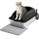 thumbnail image 3 of EDX Caja de Arena para Gatos de Acero Inoxidable con Tapa, Caja de Arena para Gatos Extra Grande XL para Gatos Grandes, Lados de Pared Alta, Nunca Absorbe Olores, Fugas Antiorinas, Fácil Limpieza, Recogedor y Tapete Incluidos, Negro, 3 of 8