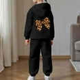 thumbnail image 6 of CONZONE Toddler Girls Sweatsuits 2Pcs Sets Bow Graphic Hoodies Jogger Sweatpants Outfits Fall Winter Clothes for Girls, 6 of 7