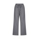 thumbnail image 4 of Pantalones capri para mujer, algodón y lino, recto, pernera ancha, gris oscuro, 4 of 5