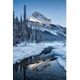 thumbnail image 2 of Collins, Ann 11x14 Black Ornate Wood Framed with Double Matting Museum Art Print Titled - Canada-Alberta-Jasper National Park-Tangle Peak reflected in Beauty Creek, 2 of 4