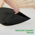 thumbnail image 7 of Gogreen Cooling Pillow Cases (Set of 2) for Hot Sleepers & Night Sweats, Rayon Derived from Bamboo Pillow Case, Breathable and Silky Soft Envelope Pillowcases (Black, Queen 20"x30"), 7 of 7