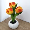 thumbnail image 1 of Luz De Noche Lámpara Flor LED Luz de noche Simulación Tulipán Maceta Planta en maceta Decoración de la habitación del hogar Likrtyny Para estrenar, 1 of 3