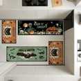 thumbnail image 2 of 4 Pcs Halloween Skeleton Kitchen Rug and Mat Set Gothic Halloween Decor Non Slip Bat Floor Mats Washable Door Mat Spooky Ghost Decor for Kitchen Carpets Home Floor, 2 of 9