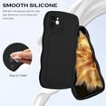 thumbnail image 2 of for iPhone 11 Case 6.1-Inch, Cute Curly Wave Frame Shape Slim Soft TPU Bumper Women Girls Shockproof Protective Phone Case Cover, Black, 2 of 9