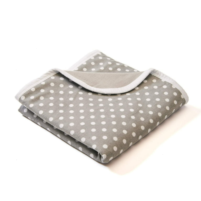 SYB Baby Blanket, EMF Protection (Cool Gray with White Dots)