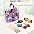 thumbnail image 5 of FORMRS Womens Corduroy Tote Bag Crossbody Shoulder Handbag with Pocket, Purple Halloween Pattern, 5 of 7
