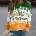 thumbnail image 5 of Penkiiy St. Patrick's Day Sweatshirts for Women Shamrock Shirt Clover Printed Irish Gift Casual Loose Long Sleeve Fit Tops L Multicolor, 5 of 5