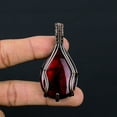 thumbnail image 2 of Natural Red Labradorite Gemstone Handmade Copper Wire Wrap Pendant 2.75", 2 of 2