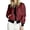 Red, variant on Women's Cropped Fashion Jacket, Solid Zip Up Short Coat, City Stroll & Date Night , Cropped Fashion Jacket, Solid Short Coat, Trendy Layer Red S