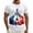 White, variant on French Print Short Sleeve T Shirt Casual Summer Top