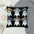 thumbnail image 2 of COMIO Halloween Pillow Covers Halloween Ghosts Mushroom Decor Pillowcase Black Holiday Farmhouse Throw Pillows Indoor Outdoor Couch Cushion Case for Home Sofa Decorations, 2 of 5