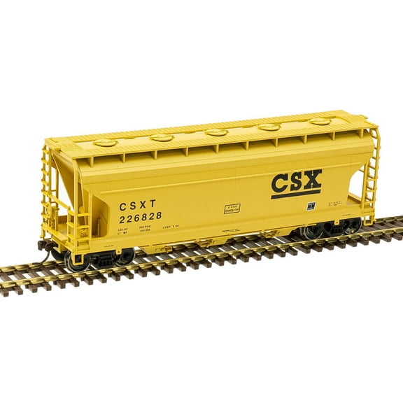 Atlas HO Scale ACF 3560 Covered Hopper CSX Transportation #226828 (Tan/Black)