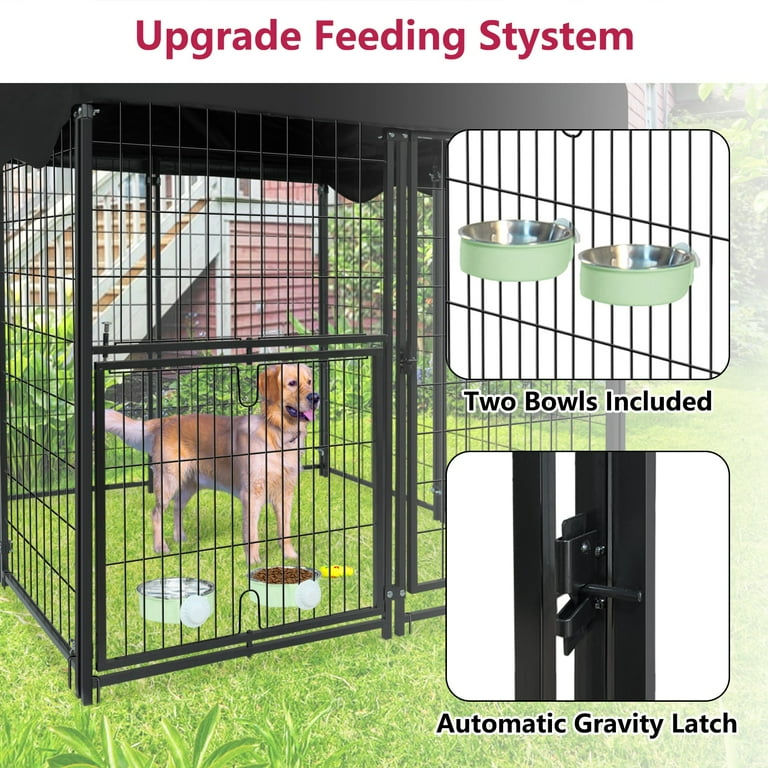 Jhsomdr Large 4.2x4x4.5ft Outdoor Dog Kennel with UV Jhsomdr Large 4.2x4x4.5ft Outdoor Dog Kennel with UV
