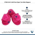 thumbnail image 5 of CTM Girl's Soft Pom Open Toe Slide Slippers, 5 of 5