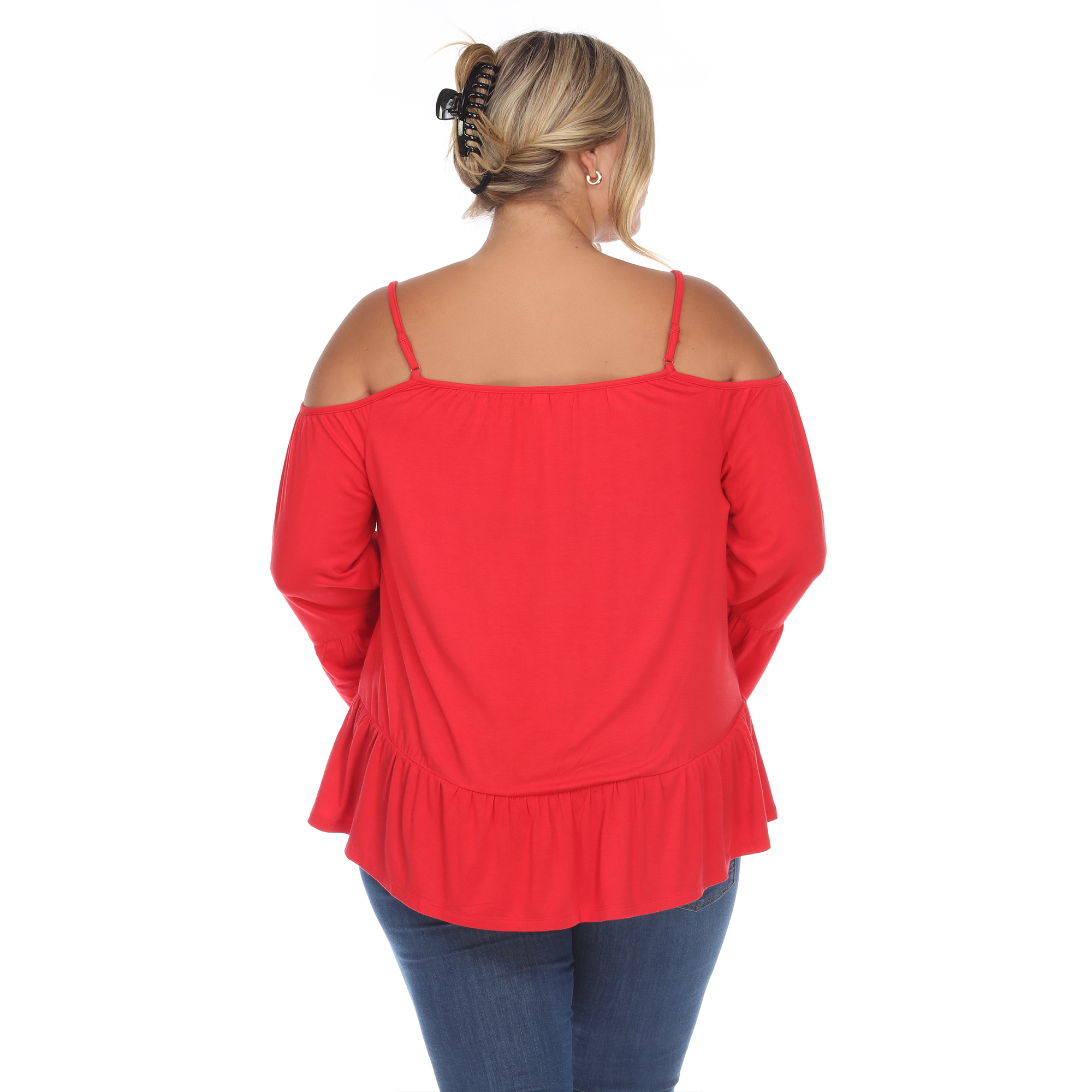 cold shoulder with ruffles