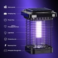 thumbnail image 2 of Fly Killer, Matamoscas eléctrico profesional con IP65 a prueba de agua, luces solares Bug Zapper Insect Killer Mosquito Killer Lamp Interior Solar & USB Powered Outdoor para Camping Senderismo Fiesta JFHHH pequeña, 2 of 5