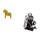thumbnail image 5 of Escultura de caballo Dalecarlian, adorno de resina, figura coleccionable para estantería, armario, decoración del hogar, escaparate, familia y amigos., 5 of 8