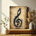 thumbnail image 6 of Music Note Decor Canvas Painting， Treble Clef Art Print， Suitable for Decorating Living Room， Bedroom， Music Studio， Office，, 6 of 8