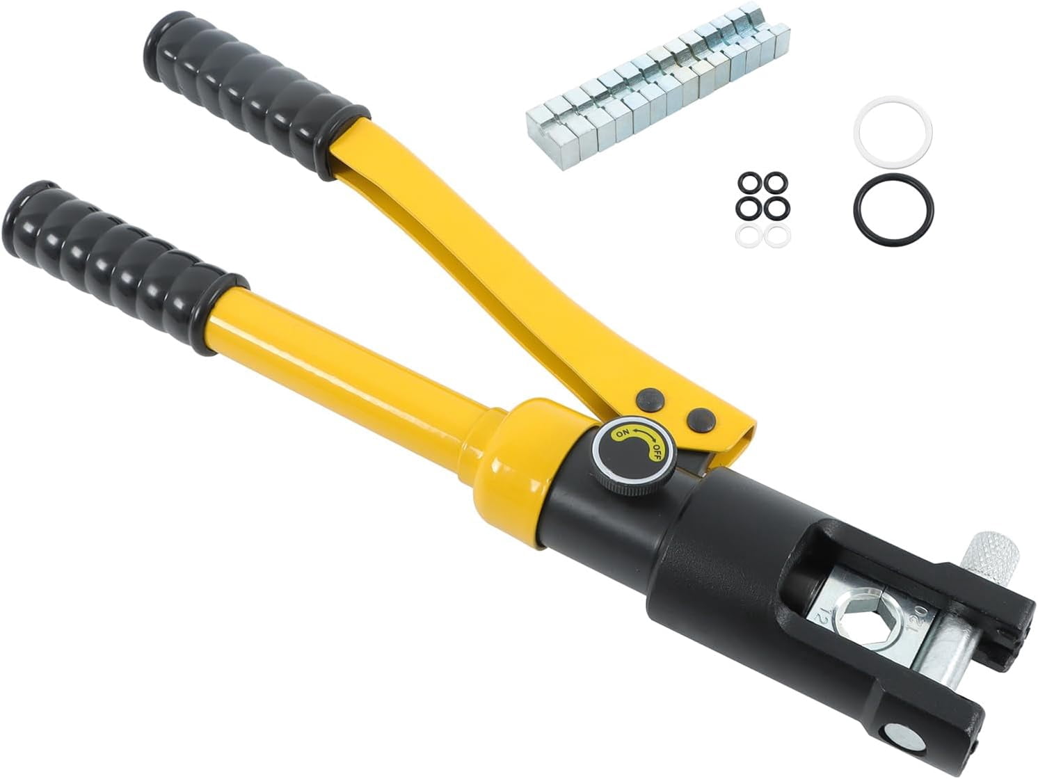 LABLT YQK-120 Hydraulic Crimping Tool 8MT Hydraulic Wire Crimper with 8 Pairs of Dies Fit for Welding Cables, Electrical Cables and Power Wires