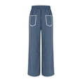 thumbnail image 5 of Womens Barrel Wide Leg Pants Plus Size Drawstring Waist Sweatpants 2025 Fall Winter Casual Trousers With Pockets, 5 of 7