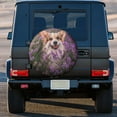 thumbnail image 3 of Kll Dog In Lavender Flowers Tire Cover,Universal Wheel Tire Cover For Trailer, Rv, Suv, Truck,Camper And Many Vehicle,(16 Inch), 3 of 7
