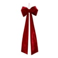 thumbnail image 7 of Christmas Decorations - 6 Ft Giant Bows with Long Streamers for Christmas Tree - Big Velvet Bow for Tree Topper Window Wall Mantle - Indoor Home Room Party Valentines Xmas Decoration, 7 of 7