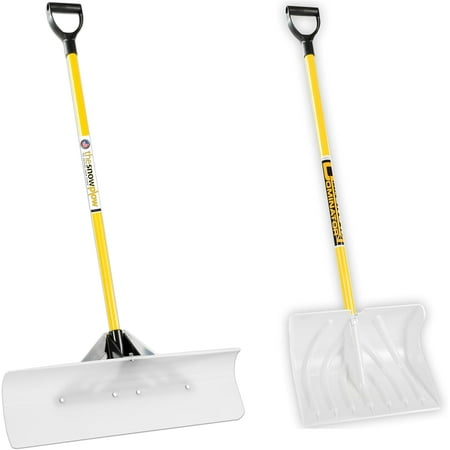 Winter Warrior Combo: THE 28" Original Snow Pusher + Snow Dominator Scoop Shovel
