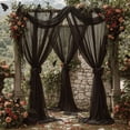 thumbnail image 4 of Tela para drapear con forma de arco de boda PARTISKY, gasa negra, 5,5 m x 2, 4 of 9