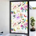 thumbnail image 2 of GUOOL Mongolia Flower Window Film Print Sticker Cling Stained Glass Decor Block 6, 2 of 9