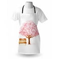 thumbnail image 4 of Nature Apron, Watercolor Blooming Cherry Tree in the Park with Wooden Bench Floral Art Print, Unisex Kitchen Bib with Adjustable Neck for Cooking Gardening, Adult Size, Pink Brown, by Ambesonne, 4 of 4