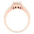 thumbnail image 4 of Clara Pucci 14K Rose Gold Marquise Cut 2Ct Natural Morganite Engagement Ring + Matching Band - Luxury Box Included, 4 of 7