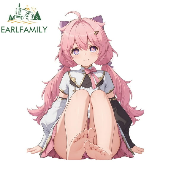EARLFAMILY 5.1" Encore Cute Girl Cute Feet Cute Car Stickers Anime Decals