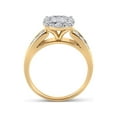 thumbnail image 3 of FB Jewels 14kt Yellow Gold Princess Diamond Bridal Wedding Ring Band Set 1-3/8 Cttw Size 7.5, 3 of 4