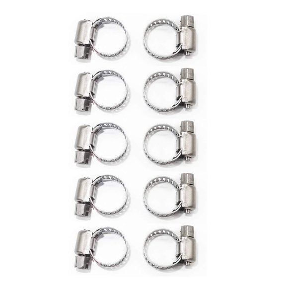 YongXuan Adjustable Stainless Steel Worm Gear Hose Clamps (6-12mm)