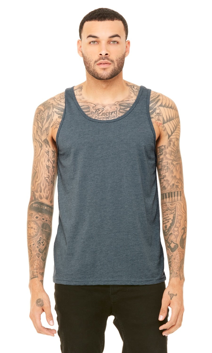 bella canvas heather slate