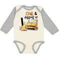 thumbnail image 3 of Inktastic One and Digging It Bulldozer 1st Birthday Boys or Girls Long Sleeve Baby Bodysuit, 3 of 5