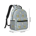 thumbnail image 2 of Rateoe Baby Elephant Giraffe Pattern Durable Student Backpack Laptop Bag- Ergonomic Design, Waterproof Twill Fabric - Ideal for School, Travel, and Outdoor Activities-One Size, 2 of 6