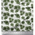 thumbnail image 1 of Soimoi Green Cotton Duck Fabric Leaves & Daffodil Floral Fabric Prints By Yard 44 Inch Wide, 1 of 3