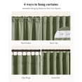 thumbnail image 2 of StangH Extra Long Sage Green Velvet Curtains 108 inches - Large Window Thermal Insulated Luxury Drapes in Lively Color for Bedroom/Sliding Door/Hall, W52 x L108, 2 Panels, 2 of 8