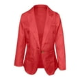 thumbnail image 3 of RYRJJ Womens Casual Blazers Long Sleeve Lapel Open Front Button Work Business Blazer Jackets with Pockets(Watermelon Red,XXL), 3 of 4