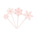 thumbnail image 1 of 4 adornos para tartas con copos de nieve y purpurina para fiestas, cupcakes navideños Rosa, 1 of 9