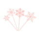 thumbnail image 1 of 4 adornos para cupcakes con forma de copo de nieve, palillos para donuts, decoración para baby shower Rosa, 1 of 9