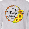 thumbnail image 4 of Inktastic My Mimi Loves Me with Sunflower Wreath Long Sleeve Youth T-Shirt, 4 of 5