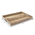 thumbnail image 6 of American Atelier, Brown Poplar Finish, Polypropylene Rectangular Serving Tray with Handles, Set of 2, 6 of 6
