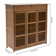 thumbnail image 2 of Bamboo Shoe Cabinet with Drawer 3-Doors Shoe Cabinet High Heels Storage Rack 39", 2 of 17